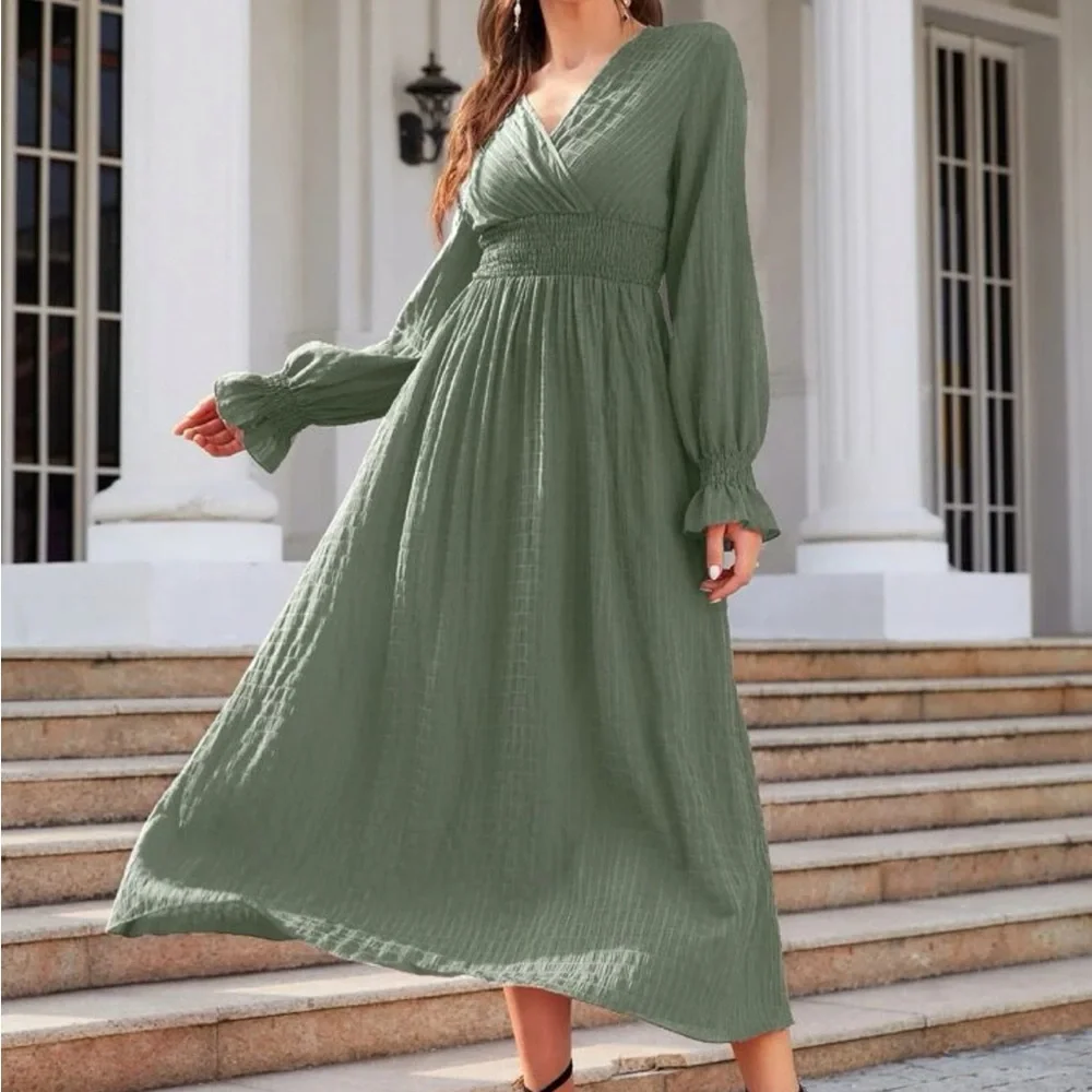 chinese dress ladies Current Air Women's Belted Buttondown Shirt Dress Forest Green / S